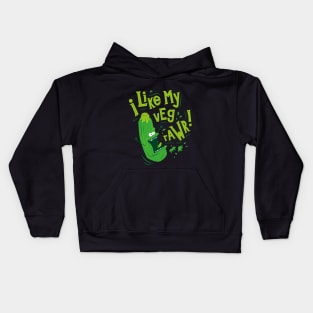 I Like my Veg Rawr! Crazy Vegetable Kids Hoodie